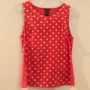 Ann Taylor Pink Polka Dot Top